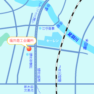 福井商工会議所の地図